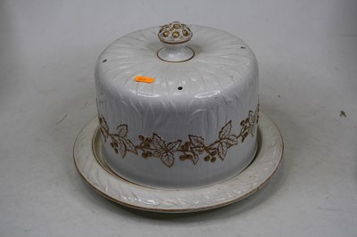 Lot 110 - A Victorian Staffordshire cheese dome and...