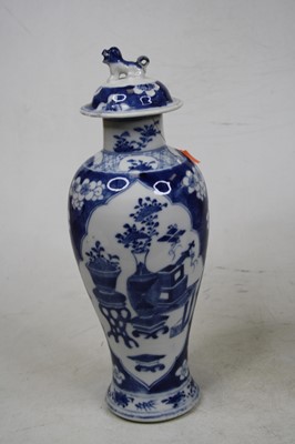 Lot 127 - A Chinese export vase and cover, of baluster...