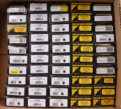 Lot 582 - 50 boxed Graham Farish N Gauge wagons and...