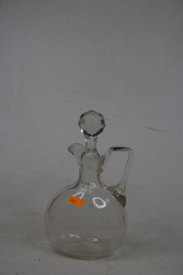 Lot 159 - A hand blown clear glass decanter and stopper...
