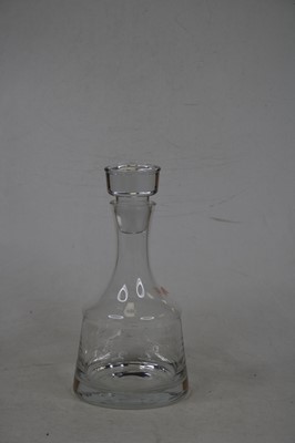 Lot 159 - A hand blown clear glass decanter and stopper...