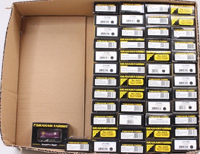 Lot 586 - 50 boxed Graham Farish N Gauge wagons and...