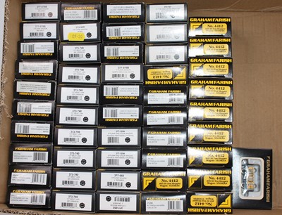 Lot 587 - 50 boxed Graham Farish N Gauge wagons and...