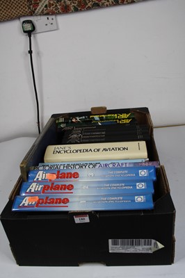 Lot 180 - A box of mainly hardback books being aircraft...