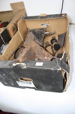 Lot 185 - A box of miscellaneous items to include a cast...