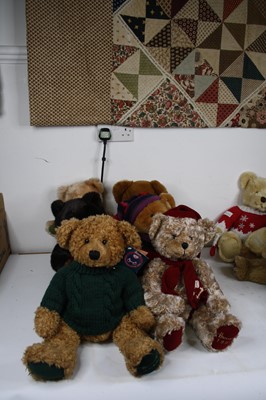 Lot 186 - A large collection of Harrods Christmas bears,...