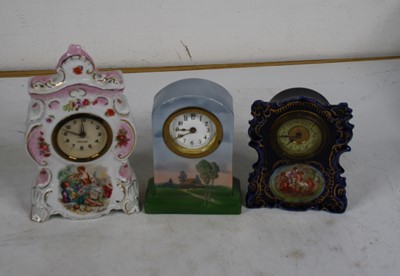 Lot 191 - An early 20th century English pottery clock...