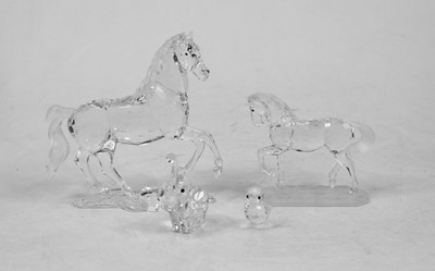 Lot 225 - A Swarovski crystal model of a horse, height...