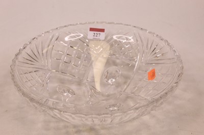 Lot 227 - A cut glass fruit bowl together with various...