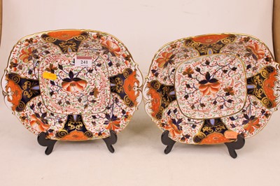 Lot 241 - A pair of 19th century Davenport plates, each...