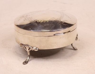 Lot 283 - A George V silver trinket jar and cover, of...