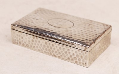 Lot 325 - An Edwardian silver table snuff-box, of hinged...