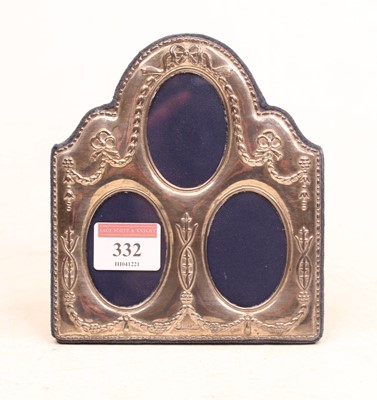 Lot 332 - A modern silver clad easel photograph frame,...