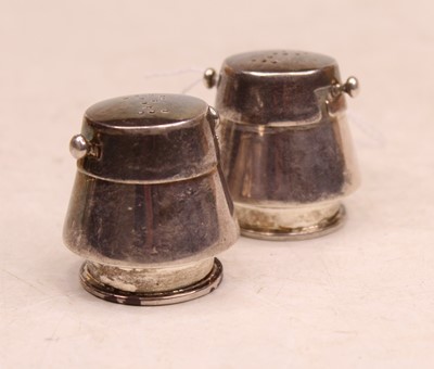 Lot 339 - A pair of Mexican silver salt and pepper...
