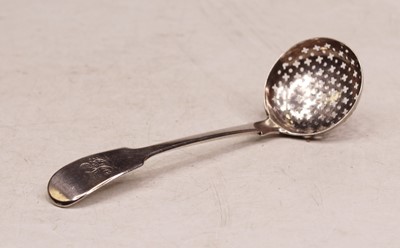 Lot 340 - A George III silver sifting spoon, in the...
