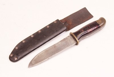Lot 379 - A 19th century hunting knife, having a 14cm...