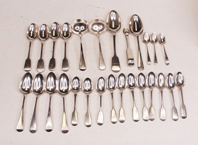 Lot 381 - A set of six Victorian silver teaspoons, in...