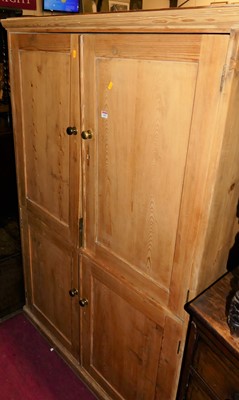 Lot 1457 - A pine four door pantry cupboard, width 118cm