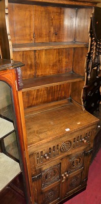 Lot 1461 - A contemporary narrow moulded oak dresser,...