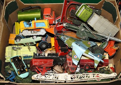 Lot 1513 - A tray of various playworn Dinky Toy and Corgi...