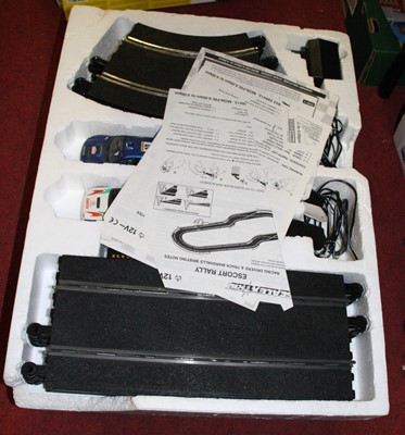Lot 1526 - Three various boxed Scalextric racing gift...