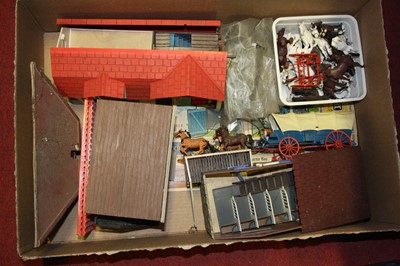 Lot 1542 - One box of mixed plastic toys and accessories...