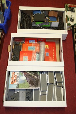Lot 1545 - Three trays of various 00 gauge accessories to...