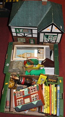 Lot 1547 - A Georgian style open front wooden dolls house,...