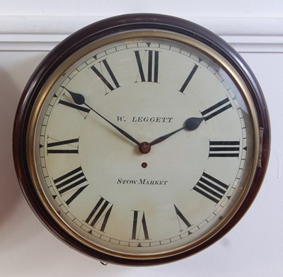 Lot 1490 - A George III mahogany cased wall clock, having...