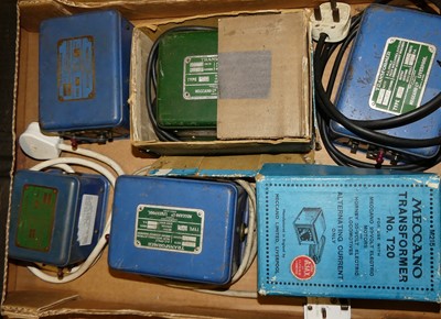 Lot 1627 - One tray of various Meccano transformers, a lot
