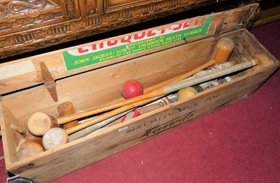 Lot 1491 - A John Jaques & Son boxed croquet set made for...