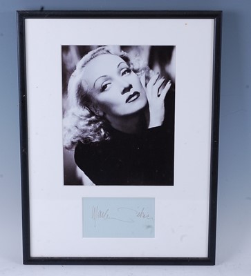 Lot 1130 - Marlene Dietrich, (1901-1992), a 23 x 18cm...