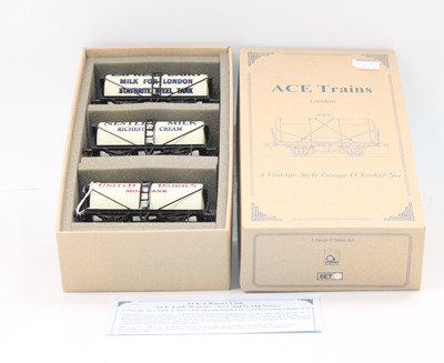 Lot 289 - ACE Trains set of three milk tankers: Express,...