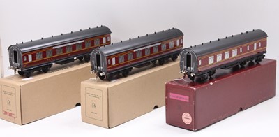 Lot 317 - Three ACE coaches C/1 LMS with silvered solid...