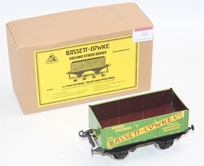 Lot 331 - BL99036 Bassett-Lowke/Corgi 7 plank coal wagon...