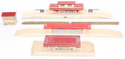 Lot 545 - A collection of Hornby Dublo pre-war wooden...