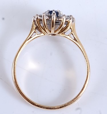 Lot 2167 - A yellow and white metal, sapphire and diamond...