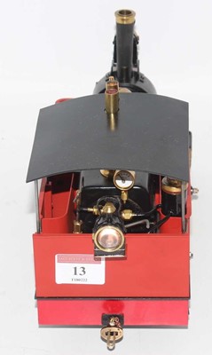 Lot 32mm scale gas-powered model of an 0-6-0 live...