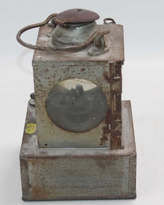 Lot 34 - LNER signal lamp complete with top, wick...