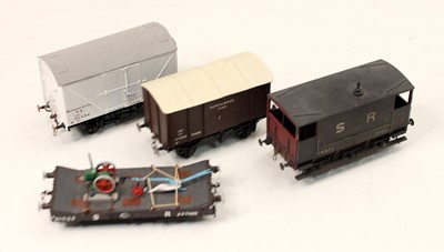 Lot 203 - Four kit built 0 gauge SR wagons, finescale...