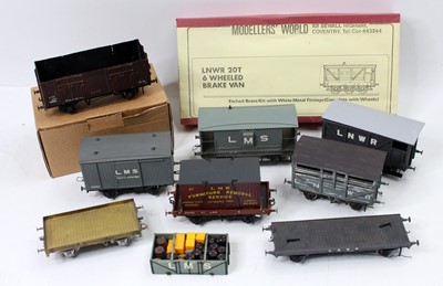 Lot 206 - Eight kit built 0 gauge LMS/LNWR wagons,...