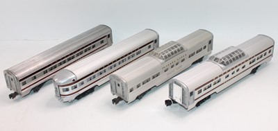 Lot 354 - Three Lionel Pennsylvania silver coaches and...