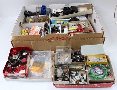 Lot 690 - A large tray containing model railway items...