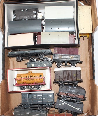 Lot 192 - Sixteen kit-built plus one other goods wagons,...