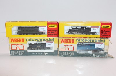 Lot 648 - Four N gauge locos: Hornby Minitrix N204...