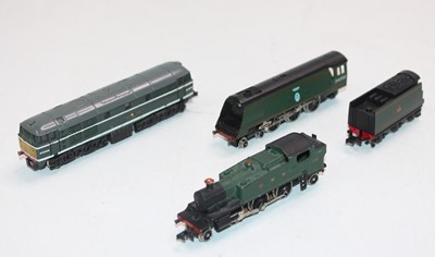 Lot 649 - Three N gauge locos: Farish 34066 ‘Spitfire’,...