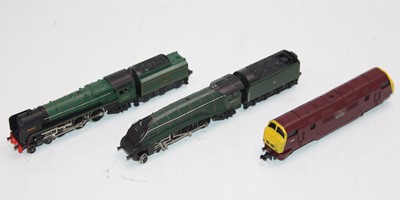 Lot 651 - Three Trix N gauge locos: ‘Mallard’ 60022 BR...