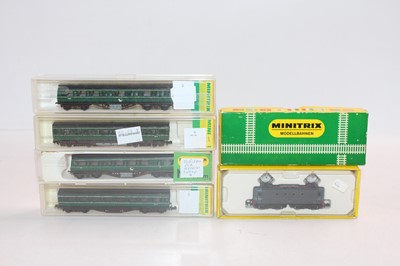 Lot 652 - N gauge items: NS Bo-Bo electric loco, blue no....