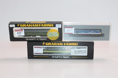 Lot 655 - Three Farish N gauge diesel locos: 371275...