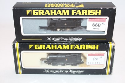 Lot 660 - Two Farish N gauge 3F Jinty 0-6-0 tank locos:...